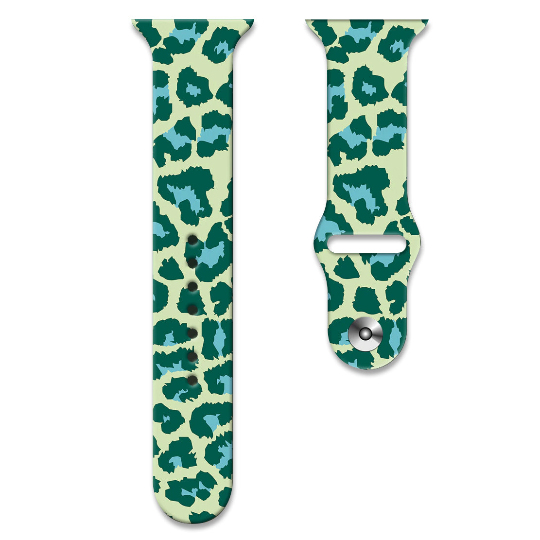 Apple Watch Siliconen Band Panterprint Green Tiger